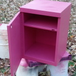 My Little Pony Cabinet - After 2 Coats of Pink Paint