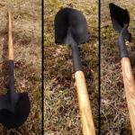 Restored Round Point Spade Painted Flat Black